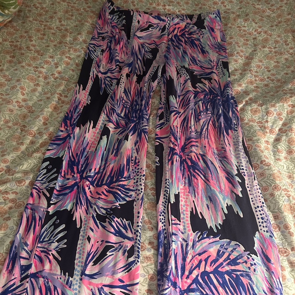 Lilly Pulitzer rayon/spandex Women's Tropical Print Pants small